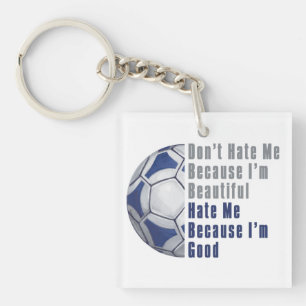 Porte-clés Je suis belle, je vais bien Football