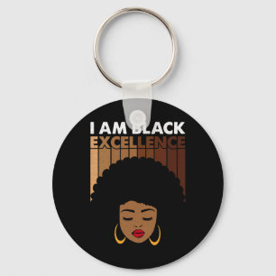 Porte-clés Je Suis Black Excellence JunetDix Célébrer Afro Bl