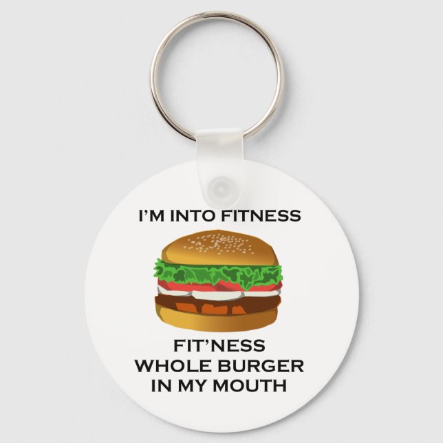 Porte-clés Je suis dans Fitness Burger (Recto)