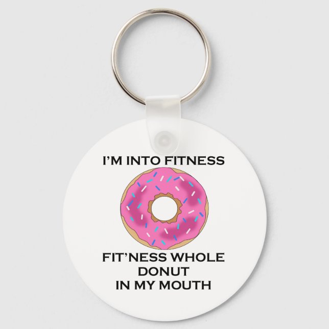 Porte-clés Je suis dans Fitness Donut (Recto)
