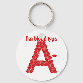 Porte-clés Je suis de type sanguin A négatif