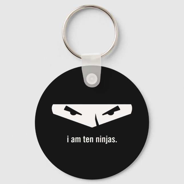 Porte-clés je suis dix ninjas (Recto)