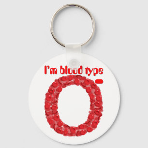 Porte-clés Je suis du groupe sanguin O négatif