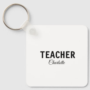 Porte-clés Je suis enseignant école Collegeajouter votre nom