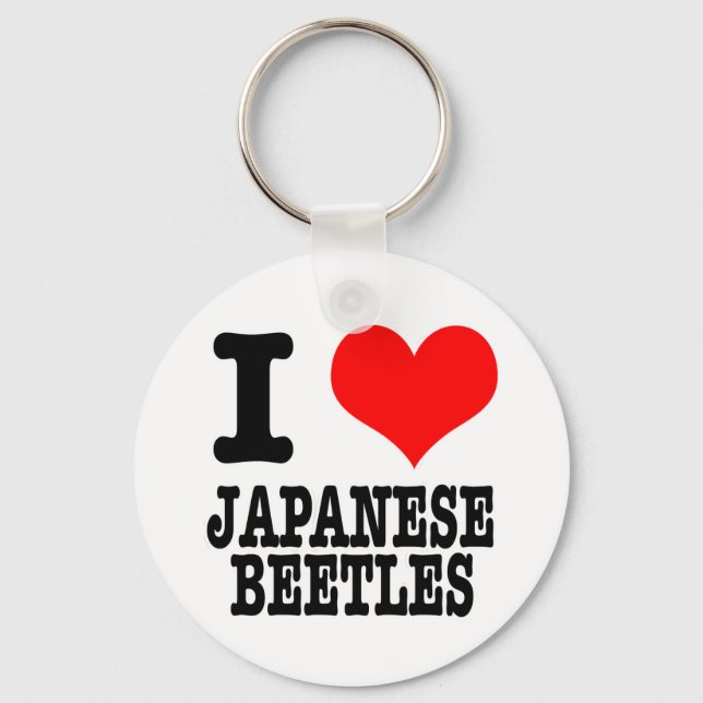 PORTE-CLÉS JE SUIS FAN (J'AIME) DES SCARABÉES JAPONAIS (Recto)