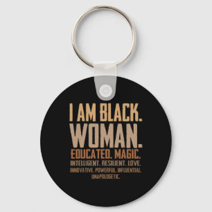 Porte-clés Je Suis Femme Noire Éduquée Magie Junenth Mois de