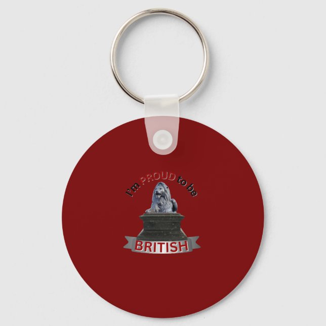 Porte-clés Je suis fier d'être britannique (Recto)
