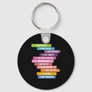 Porte-clés Je Suis Forte Cute Kids Growth Mindset Positif Aff