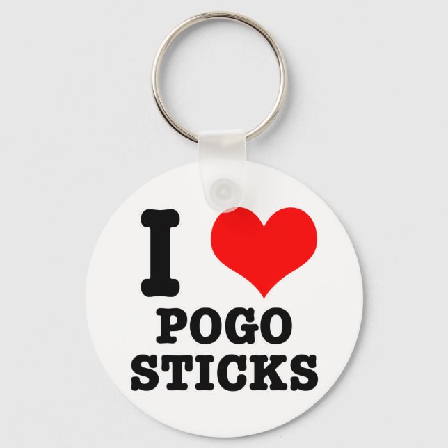 PORTE-CLÉS JE SUIS FOU (J'AIME) DES POGO STICKS (Recto)