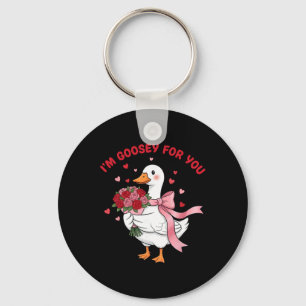 Porte-clés Je suis Goosey pour vous Bouquet de fleurs Silly G