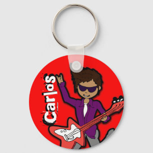 Porte-clés "Je suis graphique rouge d'un Rockstar" appelé