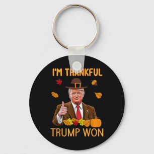 Porte-clés Je suis heureux que Trump ait gagné Thanksgiving T