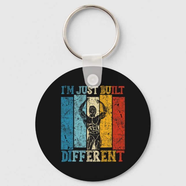 Porte-clés Je suis juste construit différemment - Fitness Bod (Recto)