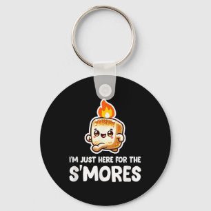 Porte-clés Je Suis Juste Ici Pour Le Smores Camping Roasting