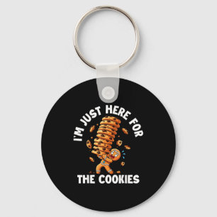 Porte-clés Je suis juste ici pour les cookies Gingerbread Noë