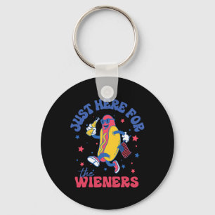 Porte-clés Je suis juste ici pour Wieners Shirt 4 juillet Hot