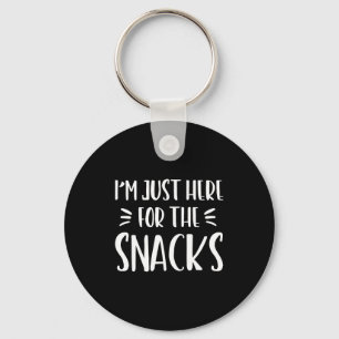Porte-clés Je suis juste là pour les snacks drôle dicton enfa