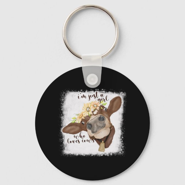 Porte-clés Je Suis Juste Une Fille Qui Aime Les Vaches Bleach (Recto)