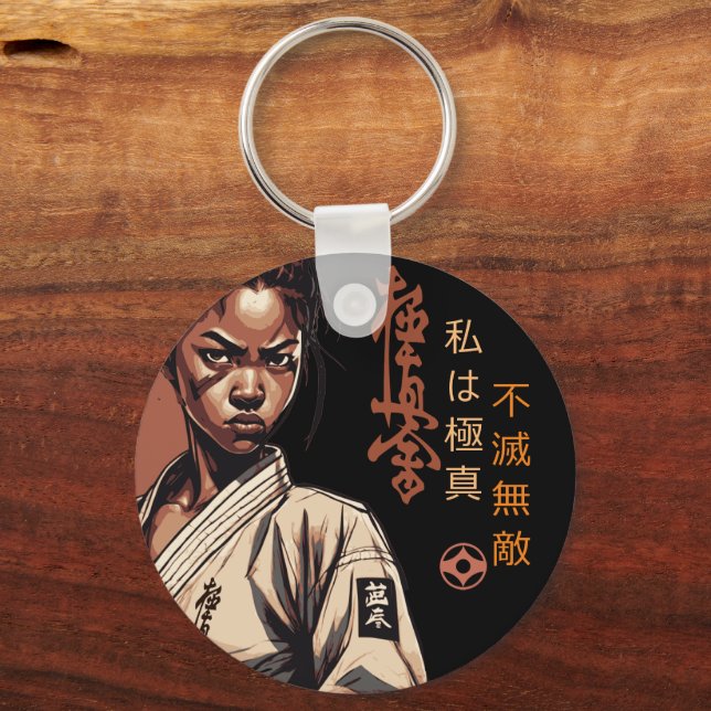 Porte-clés Je suis Kyokushin - Infrangible, Inarrêtable, Kara (Recto)
