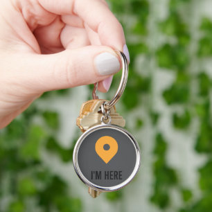 Porte-clés « Je suis là – Autocollant de localisation minima