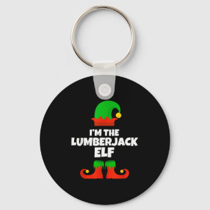 Porte-clés Je suis la famille de lutin bûcheron Pyjama Noël A