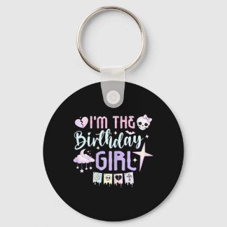 Porte-clés Je suis la fille de l'anniversaire Pastel Goth Mig