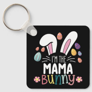 Porte-clés Je suis la maman lapin de Pâques famille appariée