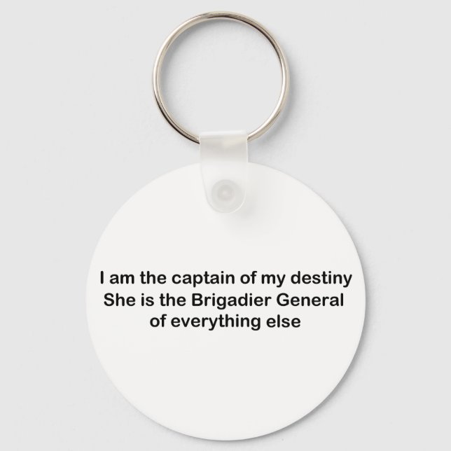 Porte-clés Je suis le Capitaine de ma destinée (Recto)