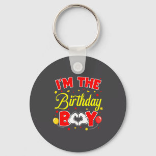 Porte-clés Je suis le garçon d'anniversaire, tenue de fête d'