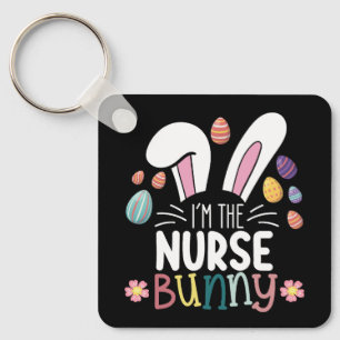 Porte-clés Je suis le lapin infirmière de Pâques correspondan