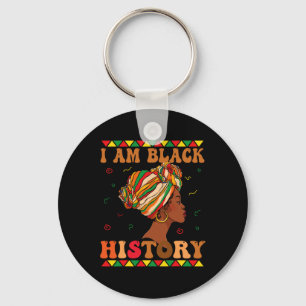 Porte-clés Je suis le Mois de l'histoire des Noirs Afro-Améri