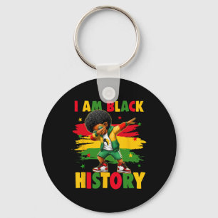 Porte-clés Je suis le Mois de l'histoire des Noirs Afro-Améri
