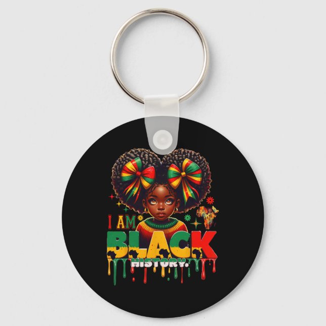 Porte-clés Je suis le Mois de l'histoire des Noirs Afro-Améri (Recto)