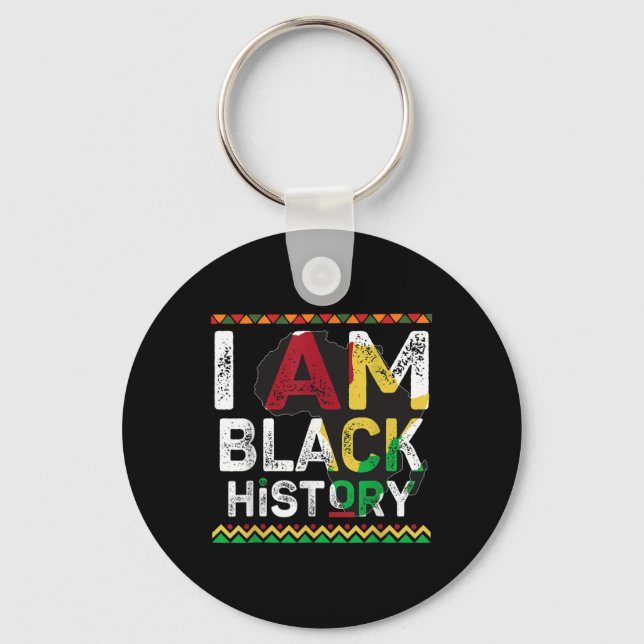 Porte-clés Je suis le mois de l'histoire des Noirs Conception (Recto)