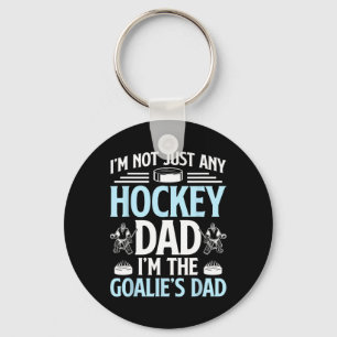 Porte-clés Je suis le papa gardien de but de hockey sur glace