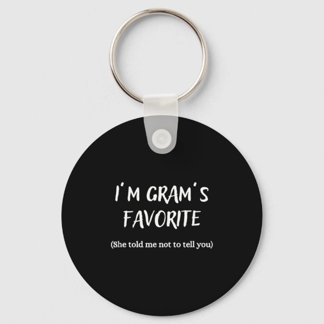 Porte-clés Je suis le préféré de Gram -  (Recto)
