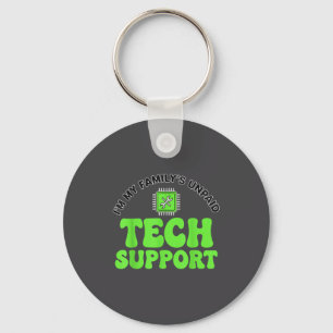 Porte-clés Je suis le super tech non payé de ma famille, un n