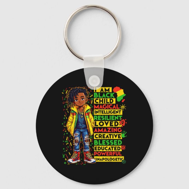 Porte-clés Je suis l'enfant noir Mois de l'histoire afro-amér (Recto)