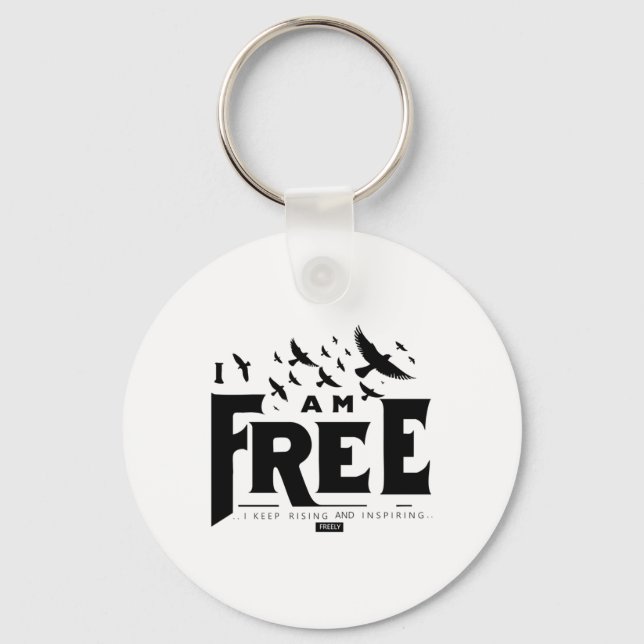 Porte-clés Je suis libre – Autocollant Oiseaux qui s'élèvent  (Recto)