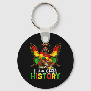 Porte-clés Je suis Mois de l'histoire des Noirs Papillon Afro