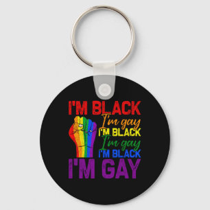 Porte-clés Je suis Noir Je suis Gay Poing de Force Fierté Lgb