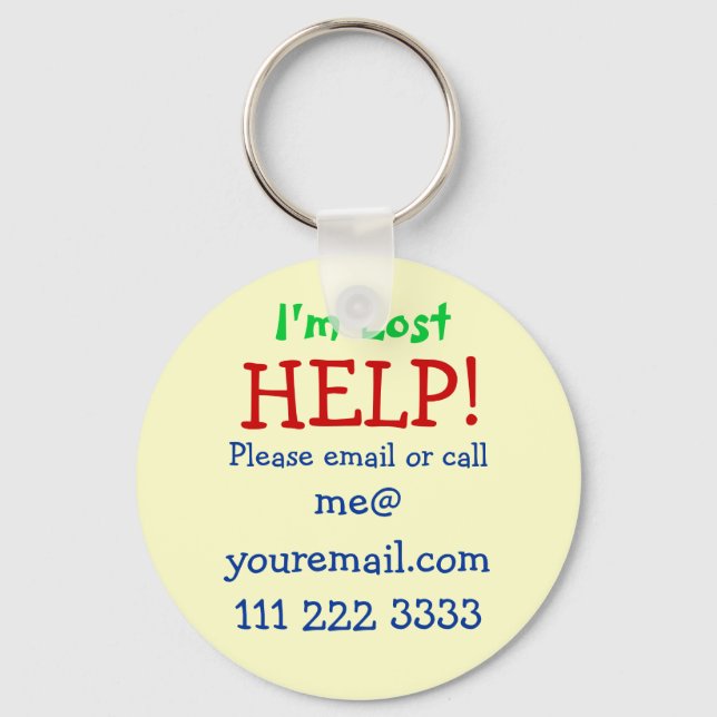 Porte-clés Je suis perdu Porte - clé (Recto)