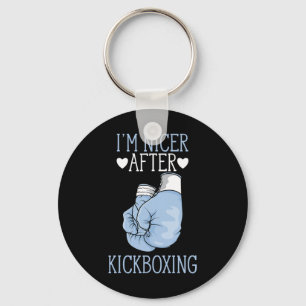 Porte-clés Je suis plus gentil après le kickboxing Drôle de k