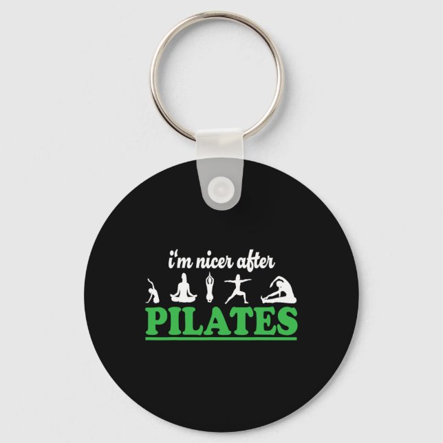 Porte-clés Je suis plus gentil après Pilates Professeur de fi (Recto)