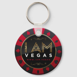PORTE-CLÉS JE SUIS PORTE - CLÉ DE JETON DE POKER DE VEGAS