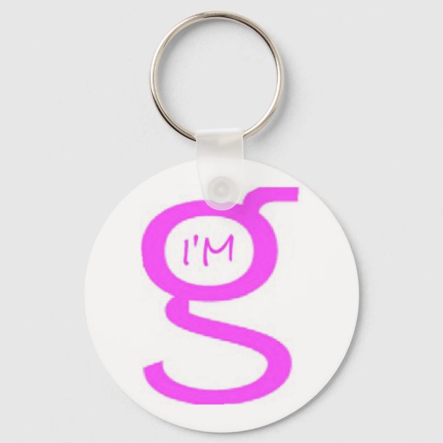 Porte-clés Je suis Porte - clé G avec logo rose (Recto)