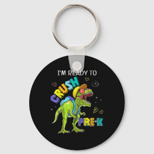 Porte-clés Je suis prêt à écraser la maternelle dinosaure T R