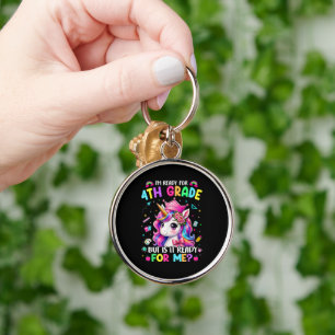 Porte-clés Je suis prêt pour la licorne de 4e année, premier