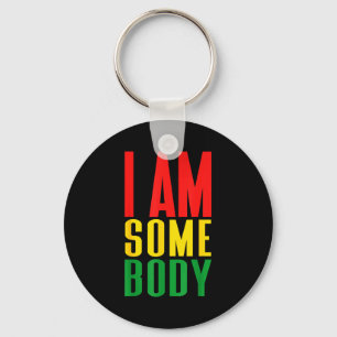 Porte-clés Je suis quelqu'un affirmation positive rétro