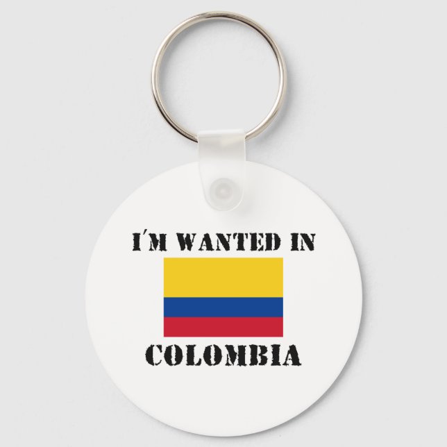 Porte-clés Je suis Recherché en Colombie (Recto)